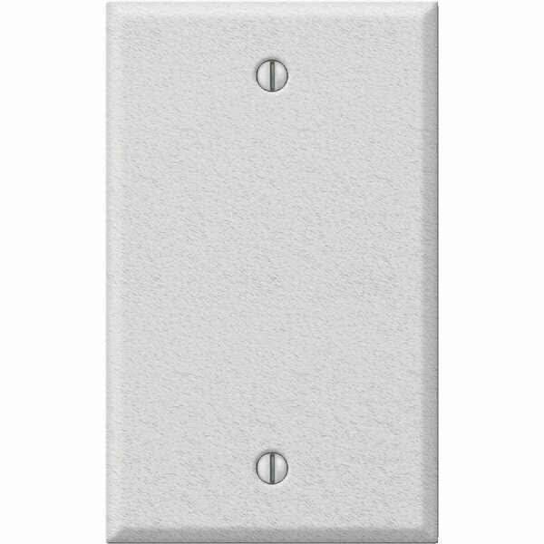 Amerelle 1-Gang Standard Stamped Steel Blank Wall Plate, White Wrinkle C982BW